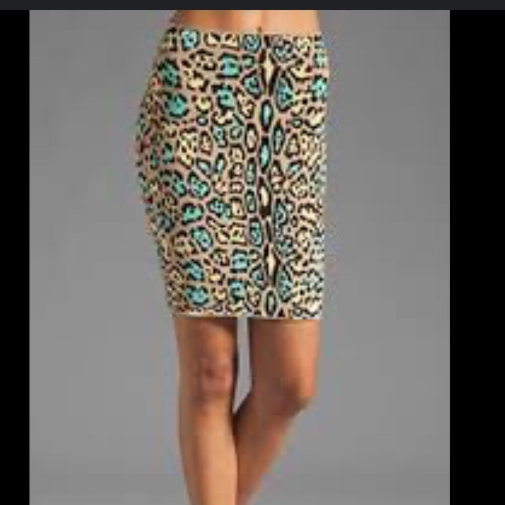 BCBGeneration Cheetah Leopard Bodycon Skirt